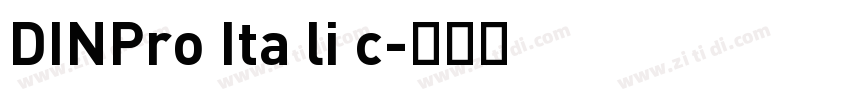 DINPro Ita li c字体转换